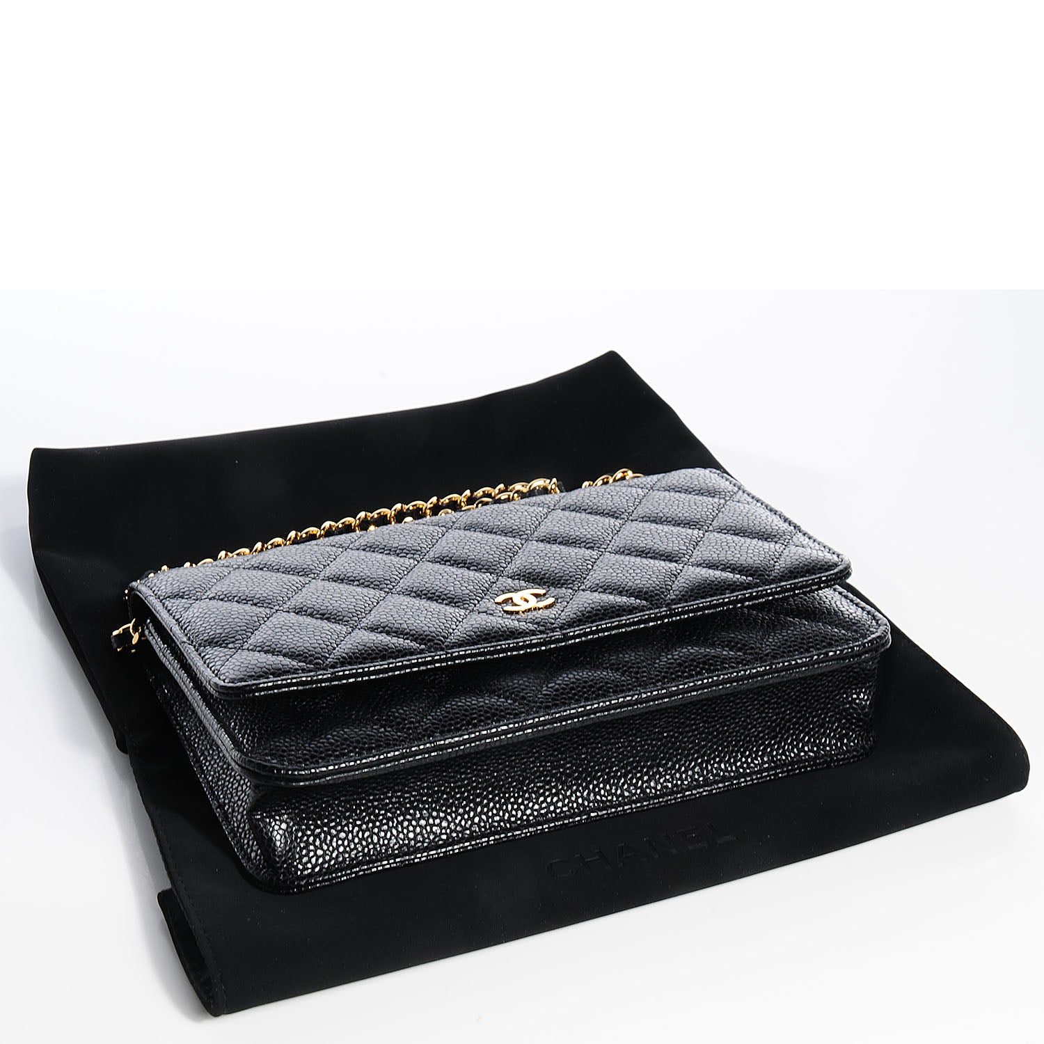 Chanel Caviar Quilted Wallet On Chain WOC Black 4 of 9