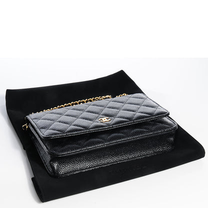 Chanel Caviar Quilted Wallet On Chain WOC Black 4 of 9