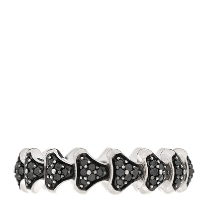 David Yurman Sterling Silver Black Diamond Armory Band Ring 58 8.5 3 of 6