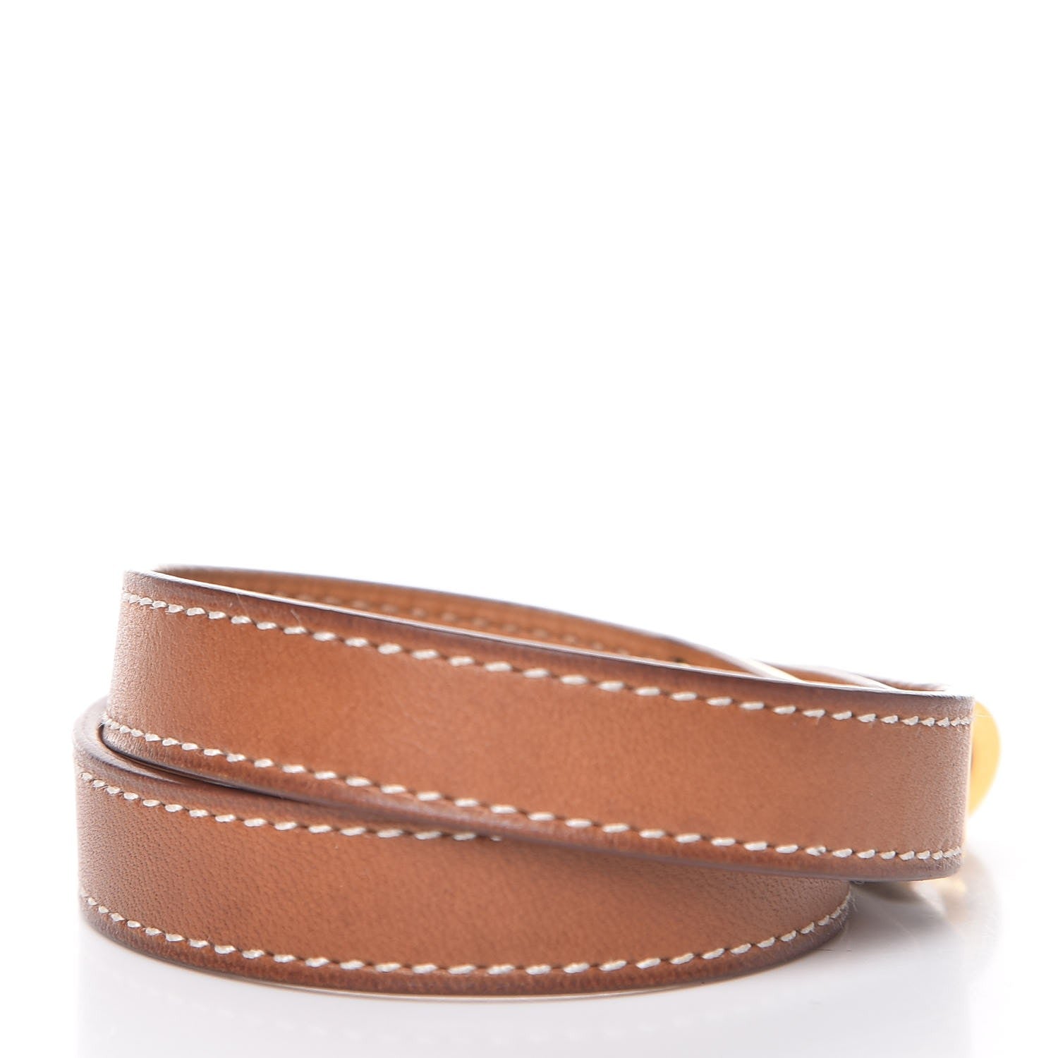 Hermes Barenia Kelly Double Tour Bracelet M Fauve 3 of 7