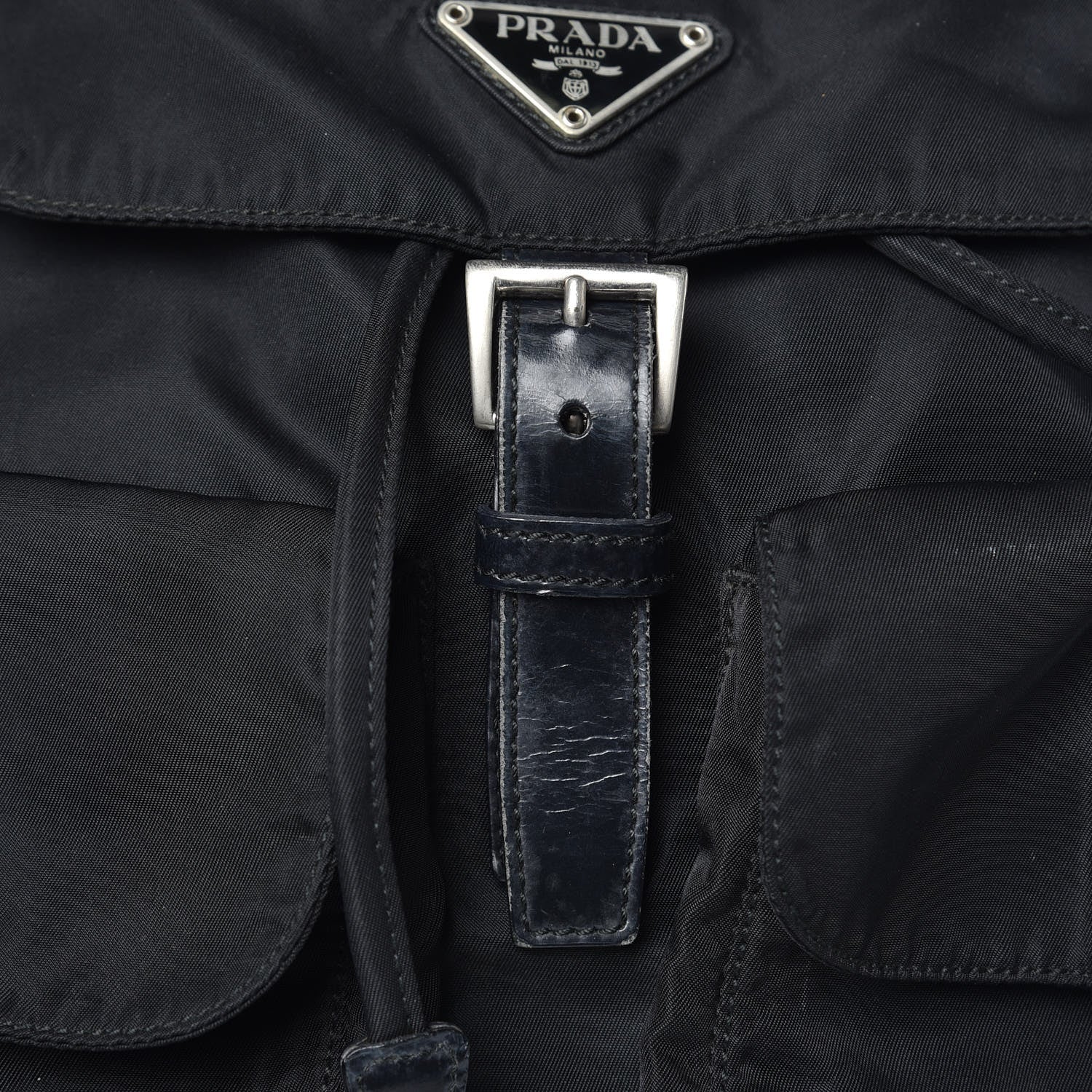 Prada Nylon Vela Medium Backpack Black 10 of 11