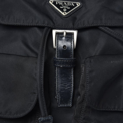 Prada Nylon Vela Medium Backpack Black 10 of 11