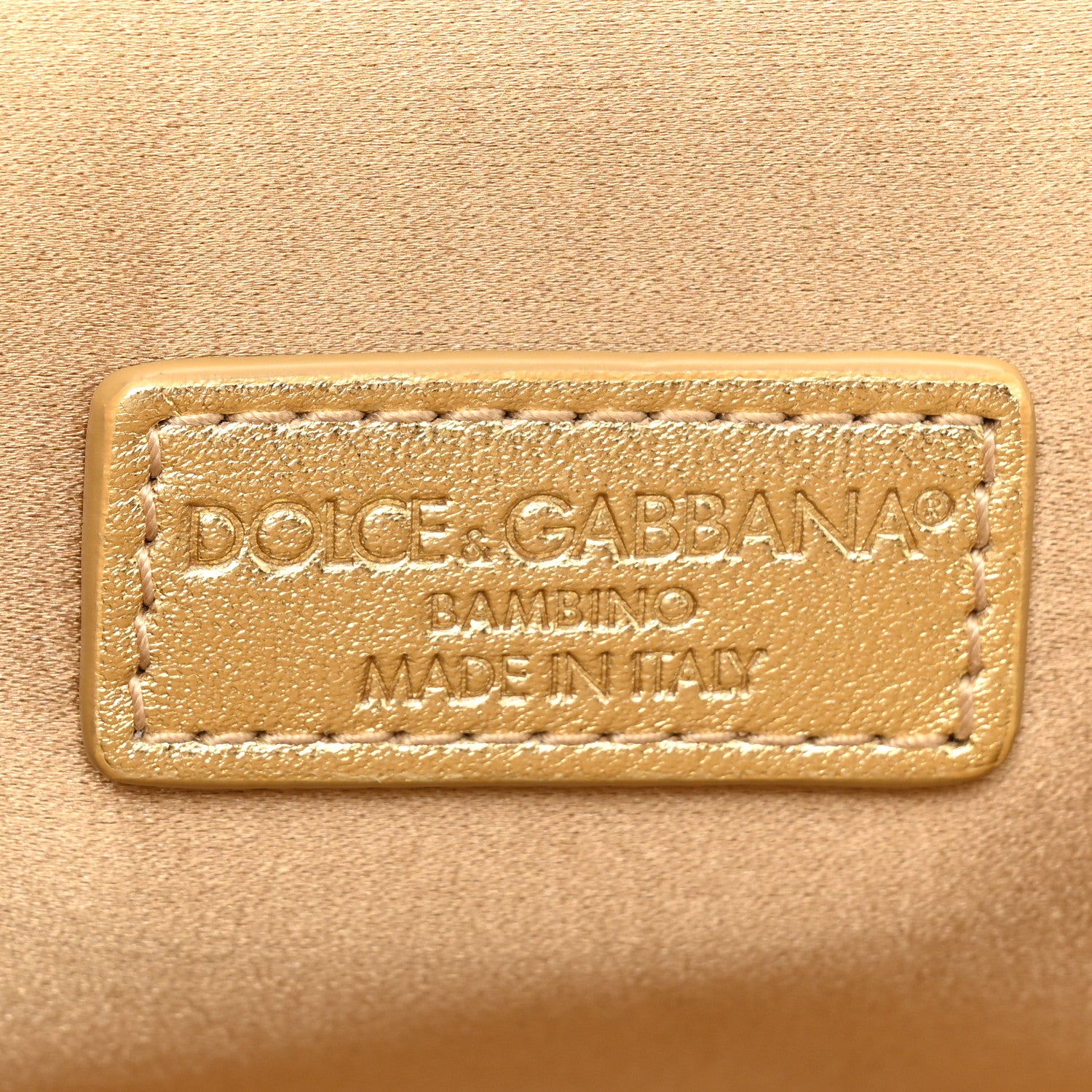 Dolce & Gabbana DOLCE & GABBANA Metallic Calfskin Sequin Childrens Miss Sicily Satchel Gold 6 of 12