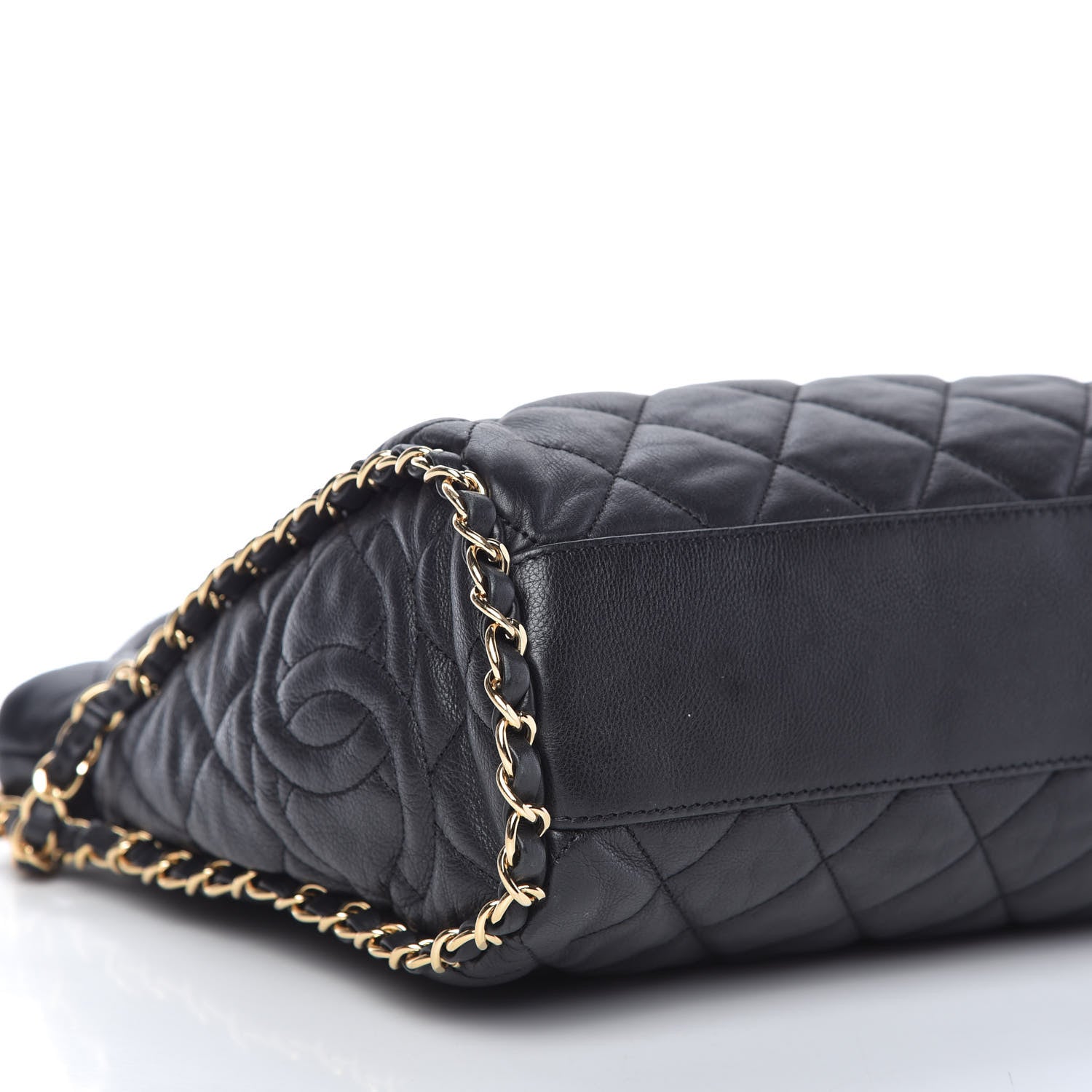 Chanel Calfskin Quilted Medium Chain Me Hobo Black 6 of 10