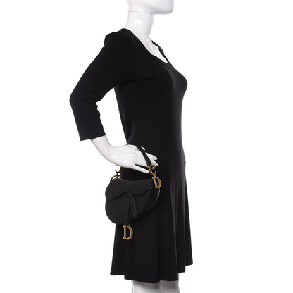 Christian Dior Grained Calfskin Mini Saddle Bag Black 2 of 9