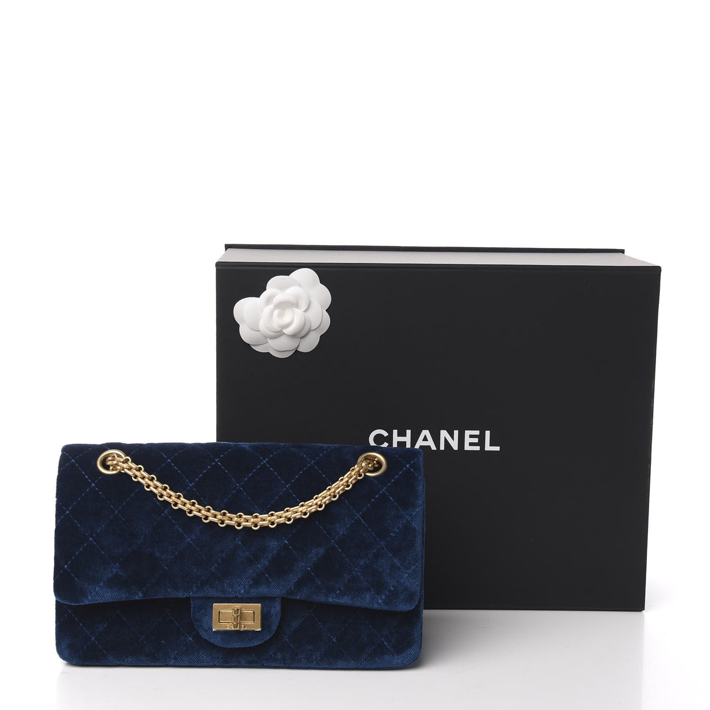 Velvet Quilted 2.55 Reissue 225 Flap Blue