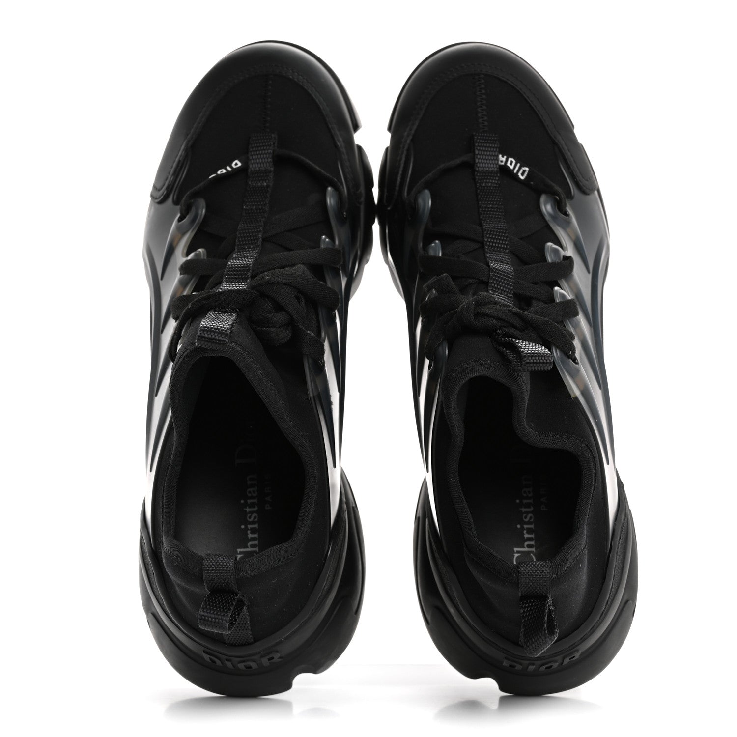 Christian Dior Neoprene Rubber Womens D-Connect Sneakers 38 Black 2 of 12