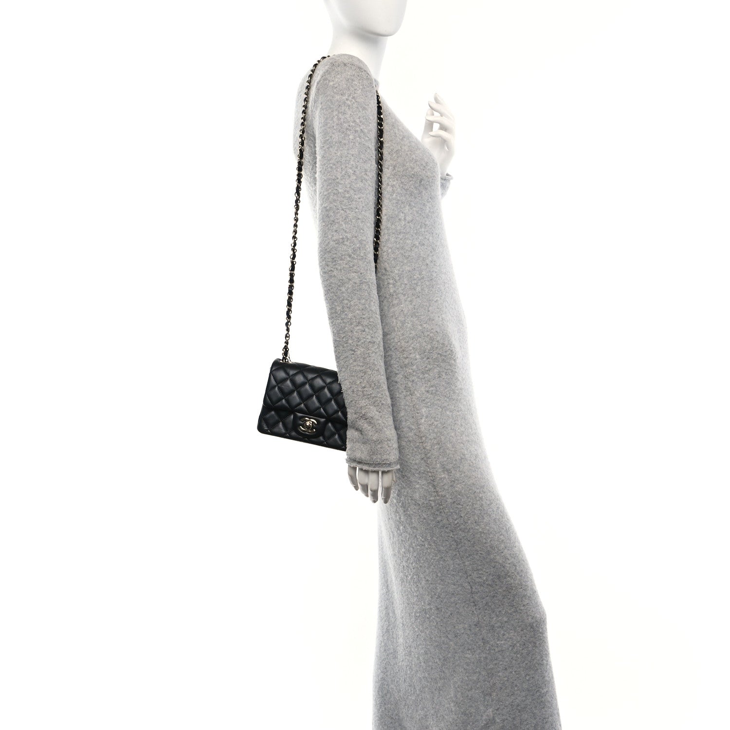 Chanel Lambskin Quilted Mini Square Flap Black 2 of 11