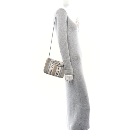 Chloe Cotton Calfskin Mini Woody Ribbon Tote White Blue 2 of 10