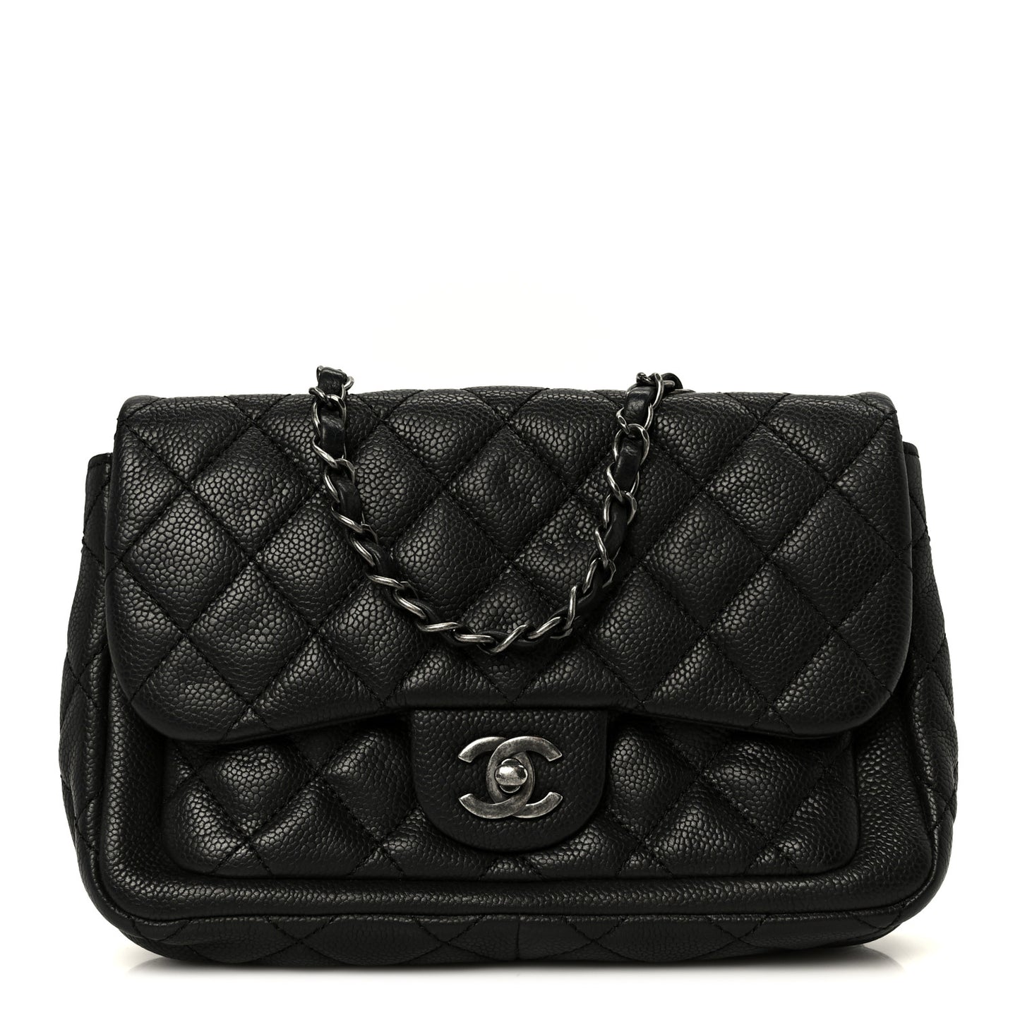 Caviar Quilted Medium Now and Forever Flap Black
