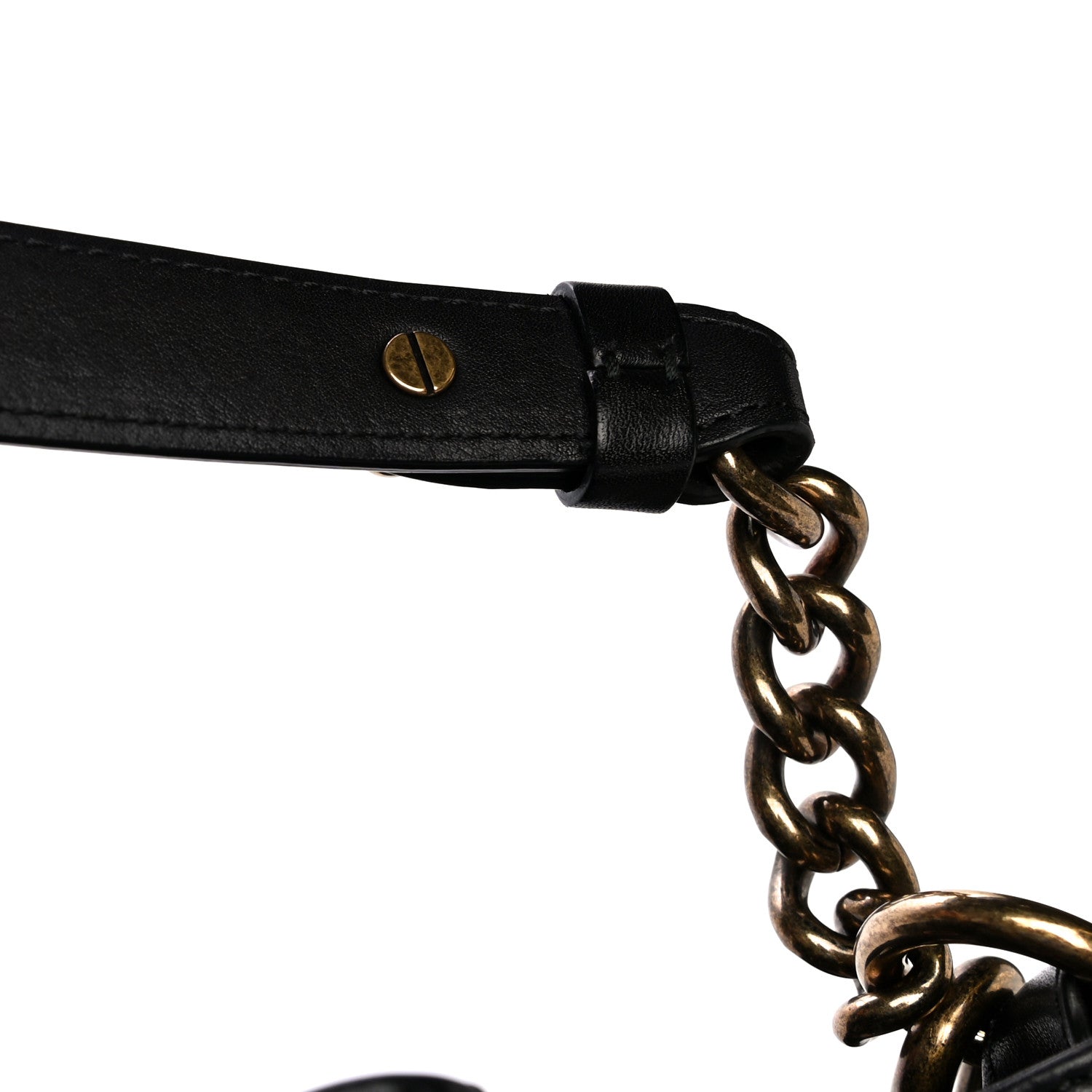 Chanel Calfskin Stitched Small Paris Rome Drawstring CC Bag Black 13 of 17