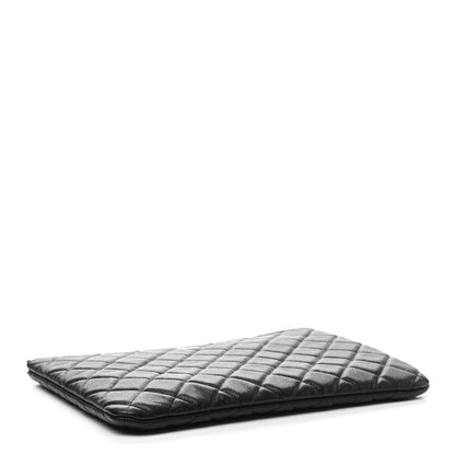 Chanel Caviar Quilted Medium Cosmetic Case Black 4 of 8