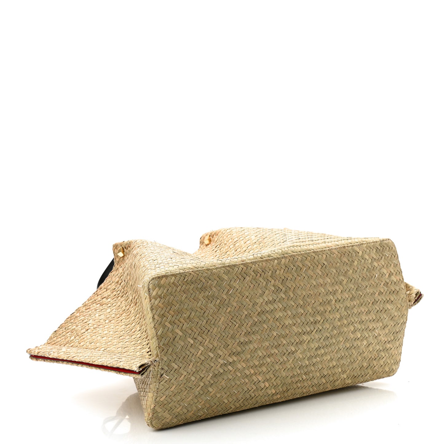 Raffia Large Vlogo Escape Shopper Natural Black Rouge