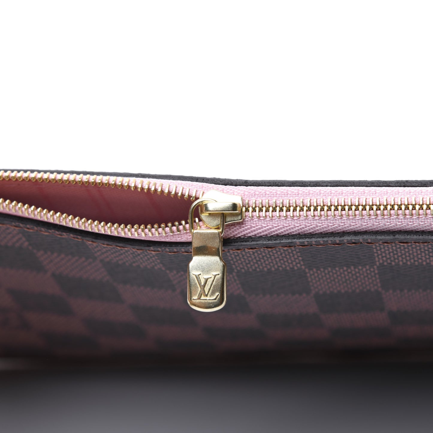 Damier Ebene Neverfull MM GM Pochette Rose Ballerine