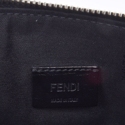 Fendi Vitello Elite Chevron No Words Faces Pouch Multicolor Black 6 of 8