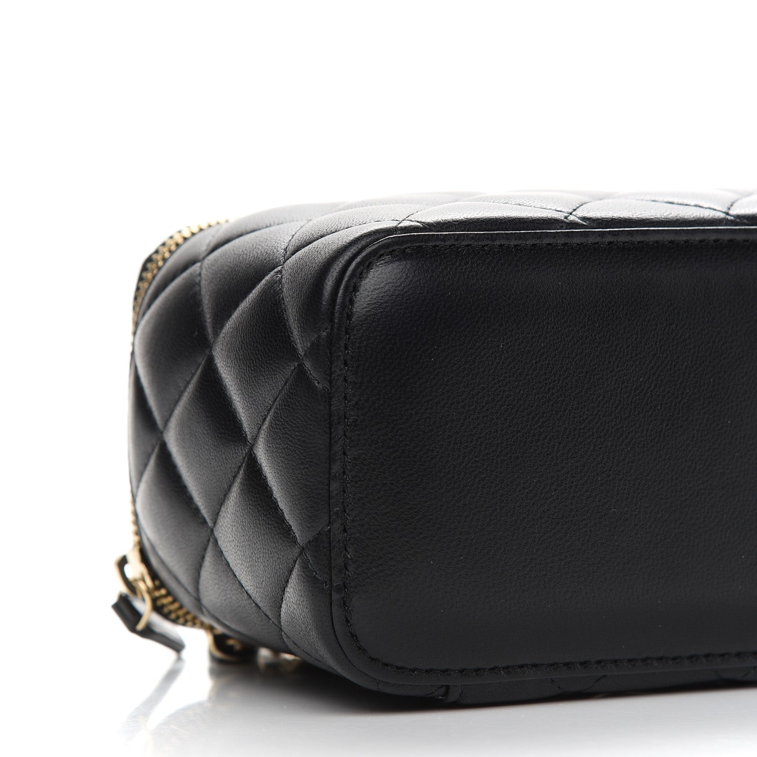 Chanel Lambskin Quilted Small Vanity Case With Chain Black 8 of 9