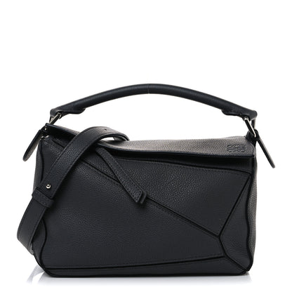 Loewe Calfskin Small Puzzle Bag Dark Grey 1 of 9