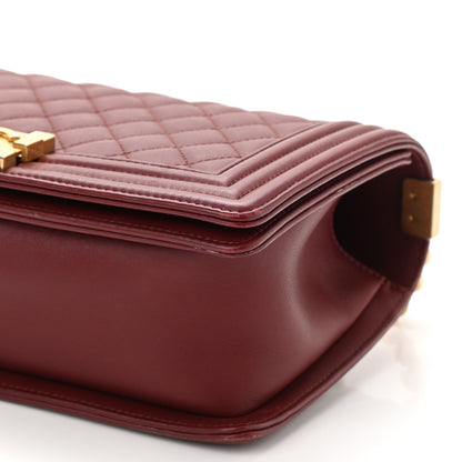 Chanel Lambskin Quilted Medium Boy Flap Burgundy 9 of 10
