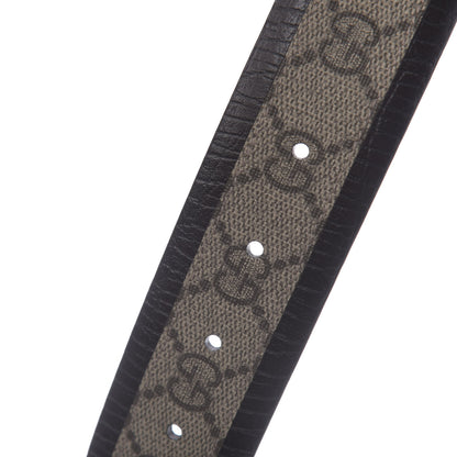 Gucci GG Supreme Monogram Niagara Lux Calfskin Interlocking G 40mm Belt 105 42 Beige Ebony Cocoa 5 of 6
