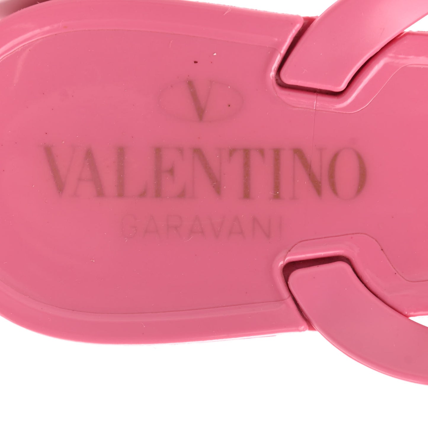 PVC Jelly Rockstud Bow Thong Sandals 35 Sweet Pink