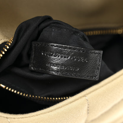 Saint Laurent Canvas Quilted Toy Loulou Puffer Monogram Chain Satchel Cool Beige 7 of 11