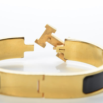 Hermes Enamel Narrow Clic Clac H Bracelet PM Black 5 of 8