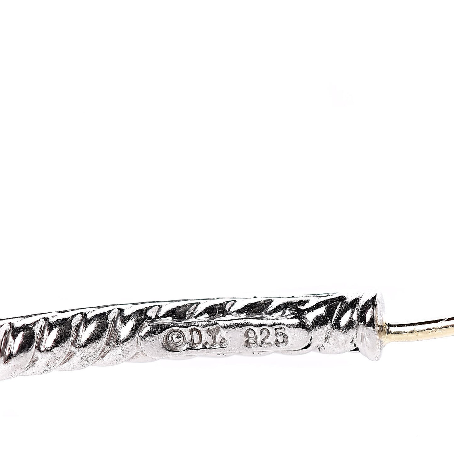 Sterling Silver Diamond Extra Large Inside Out Cable Hoop Earrings