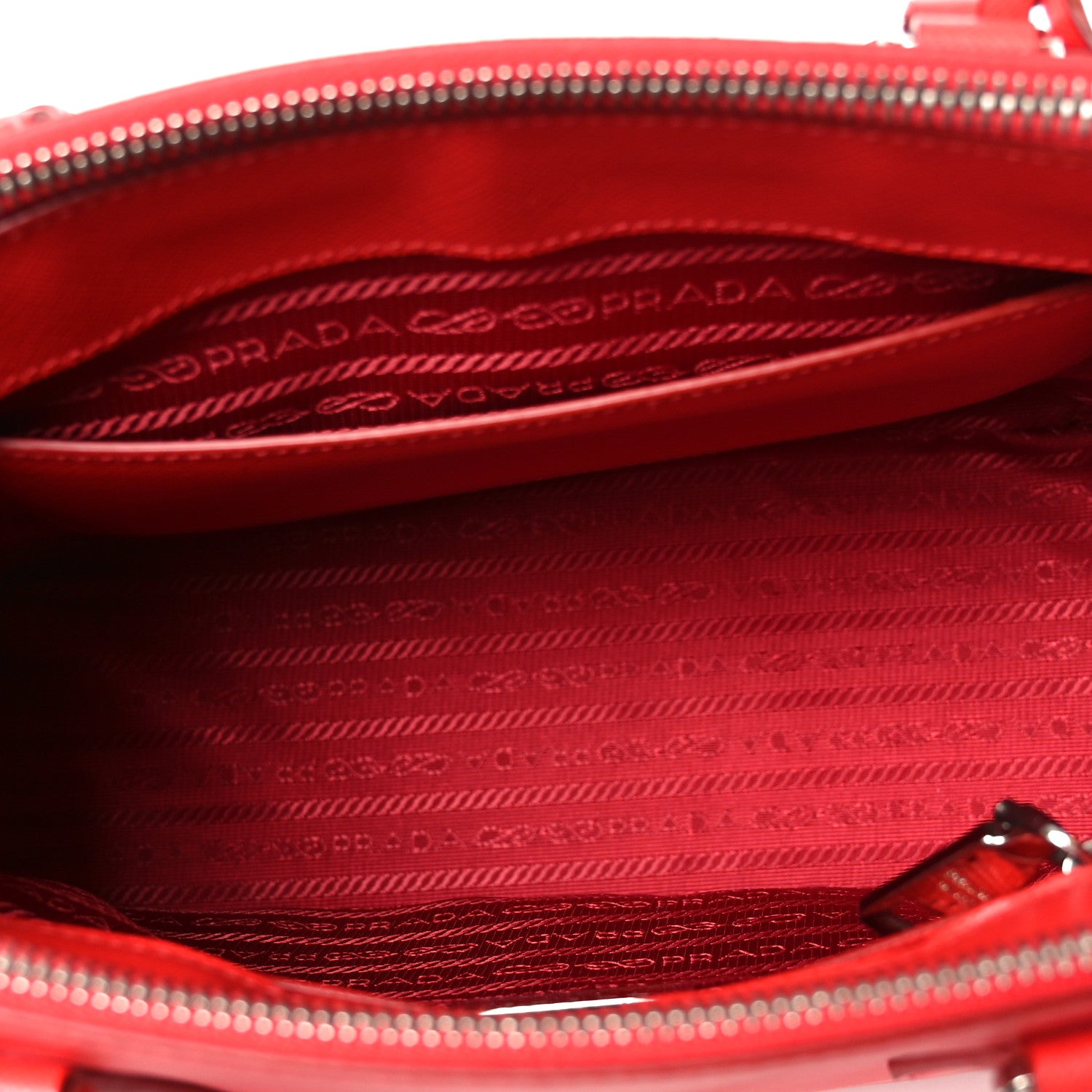 Prada Saffiano Lux Small Galleria Double Zip Tote Red 5 of 9