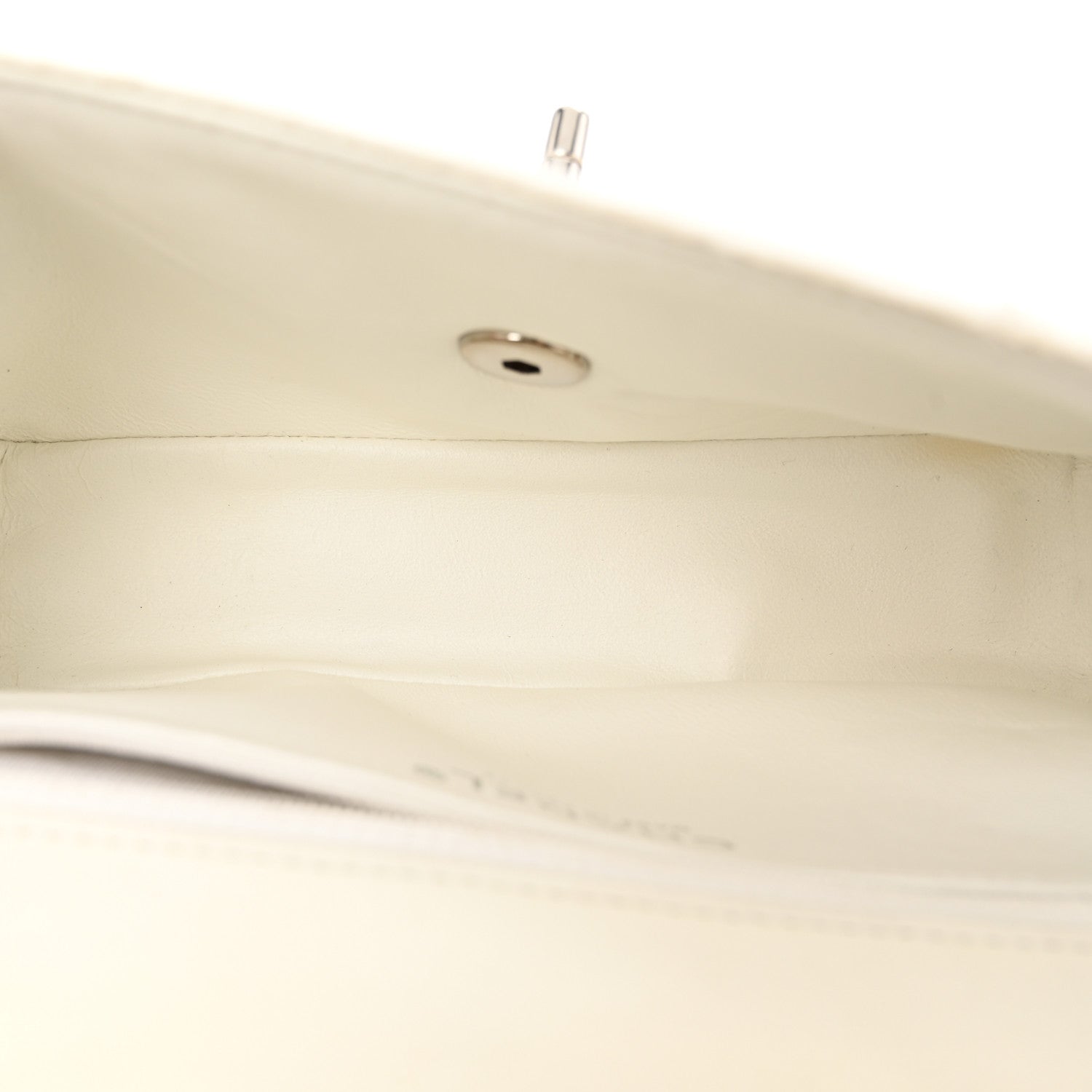 Chanel Pony Hair Baguette Crystal CC Flap Bag White 5 of 10