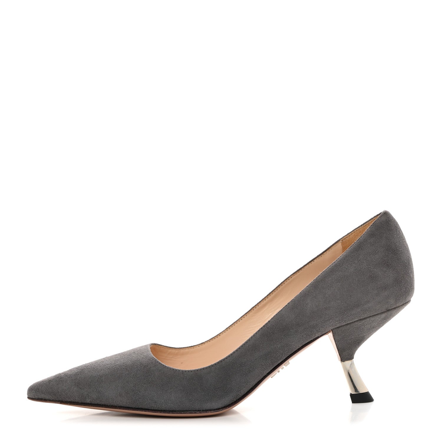 Prada Camoscio 65mm Pumps 37 Grey 1 of 7