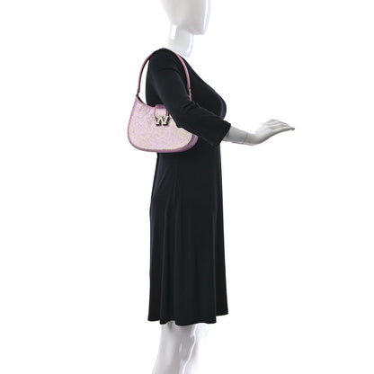 Alexander Wang Mesh Crystal Rhinestone Small Legacy Hobo Prism Pink 2 of 10