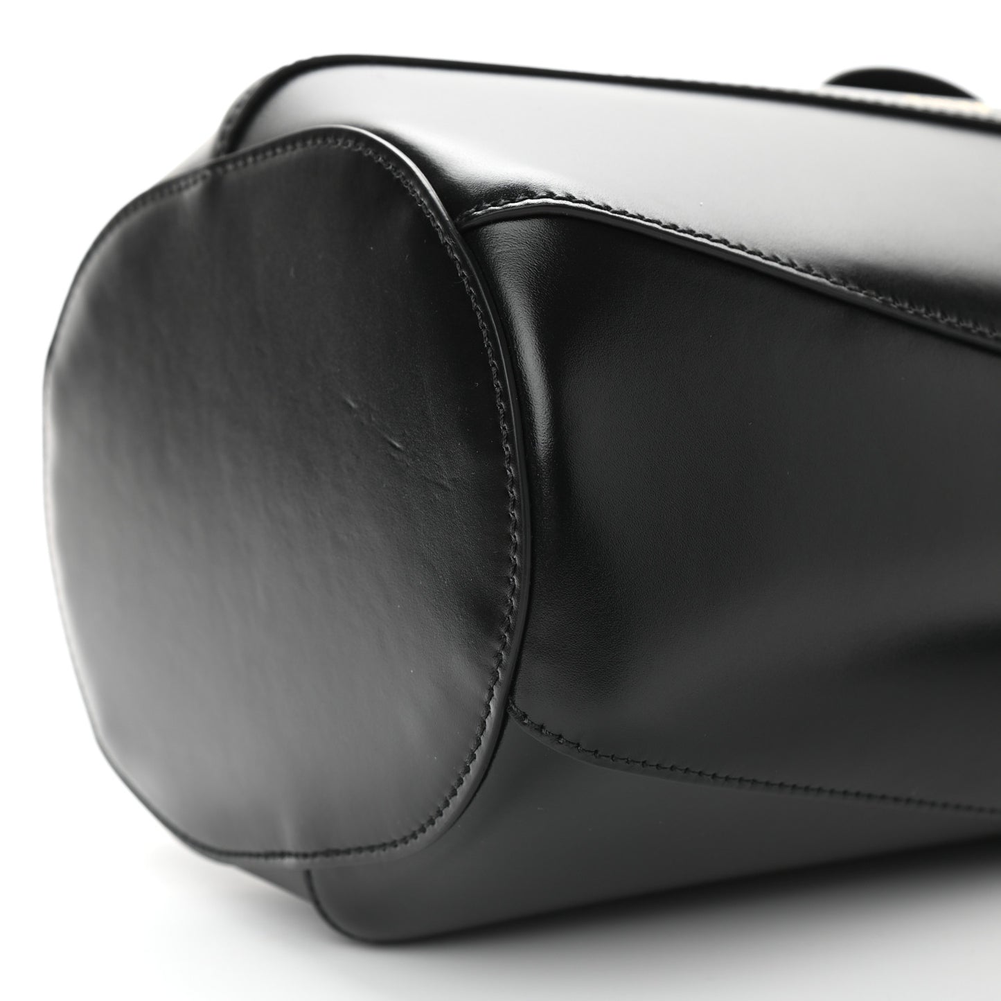 Smooth Grained Calfskin Small Tulip Bucket Bag Black