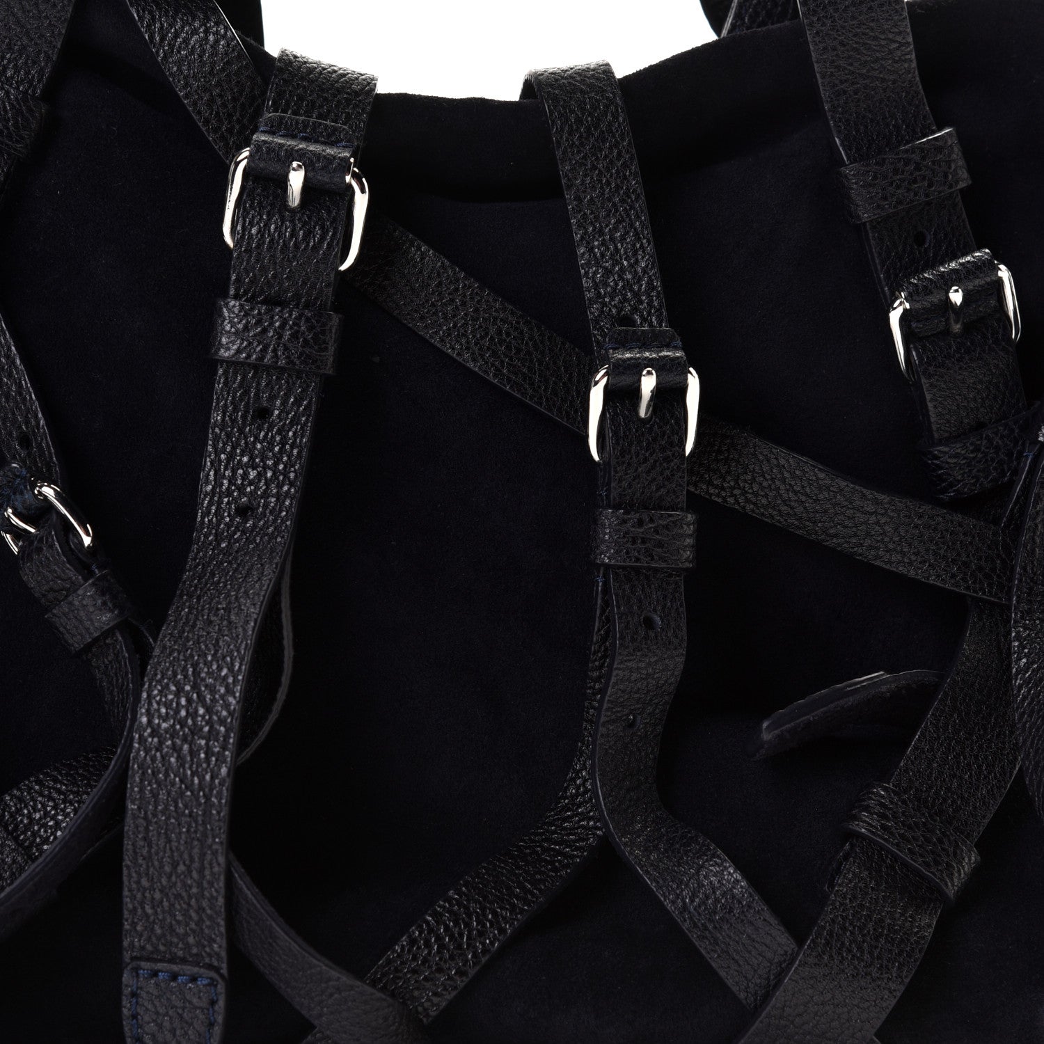 Alexander Wang Suede Kirsten Satchel Navy 7 of 10