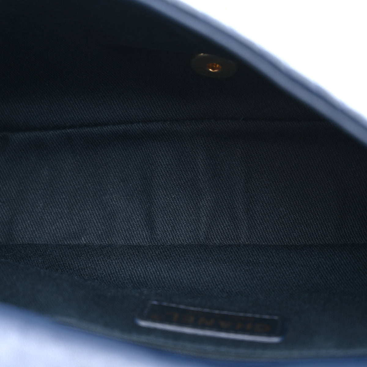 Calfskin Surpique Chevron Medium Flap Navy