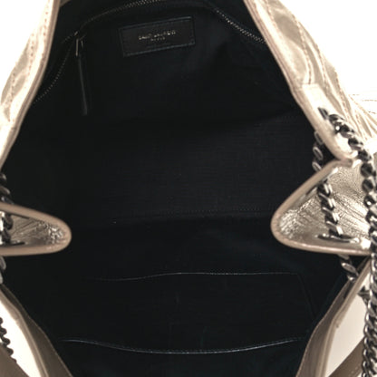 Saint Laurent Crinkled Calfskin Matelasse Monogram Large Niki Shopper Tote Dusty Grey 5 of 13