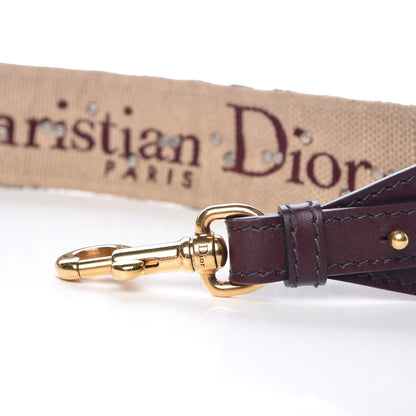 Christian Dior Oblique Studded Shoulder Strap Burgundy 7 of 7