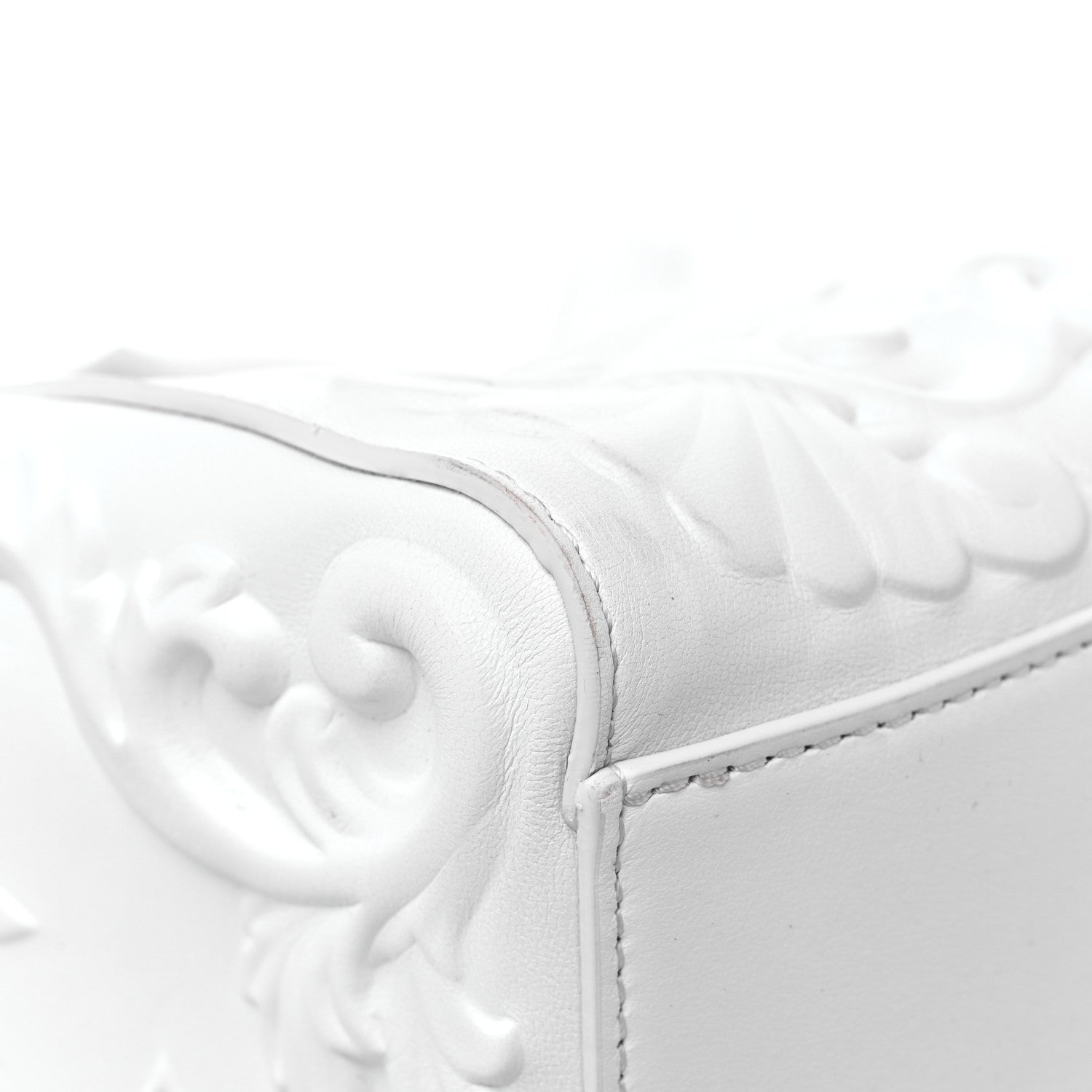Louis Vuitton Calfskin LV Ornament Sac Plat 24H Optic White 7 of 10
