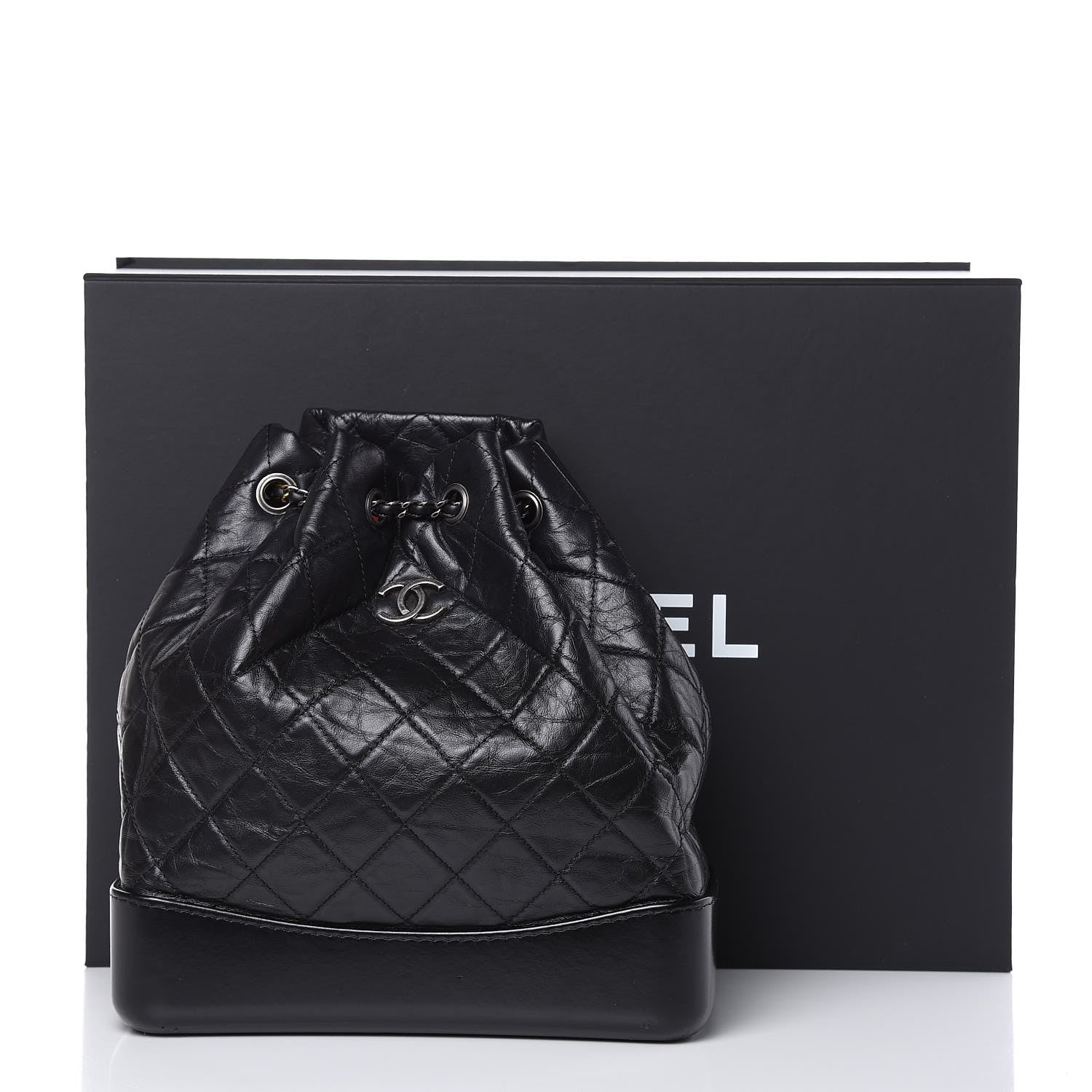 Chanel Aged Calfskin Quilted Gabrielle Backpack Black 12 of 12