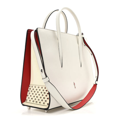 Christian Louboutin Calfskin Empire Studded Medium Paloma Snow 3 of 9
