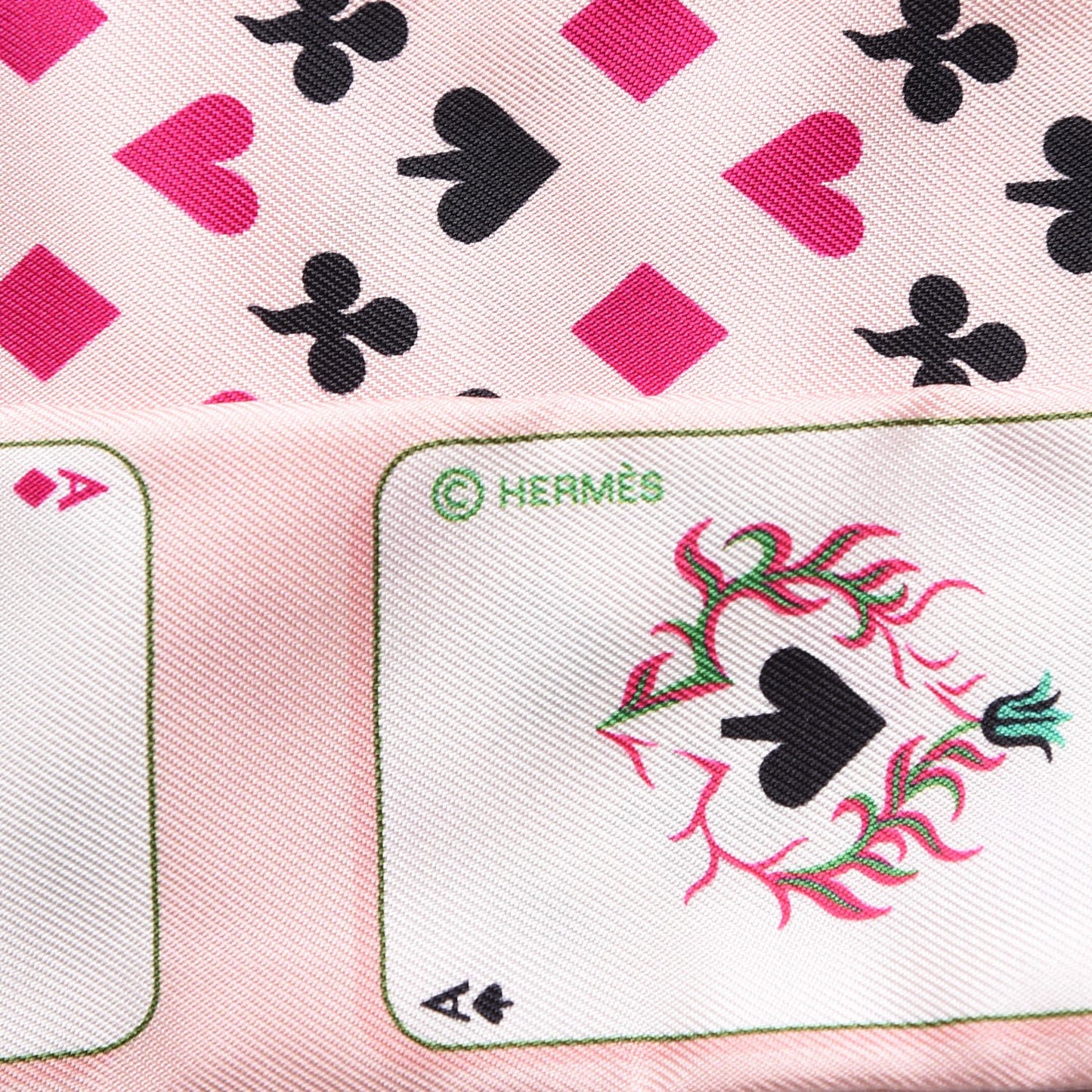Silk Jeu de Cartes Twilly Rose Nacre Fuchsia Rouge