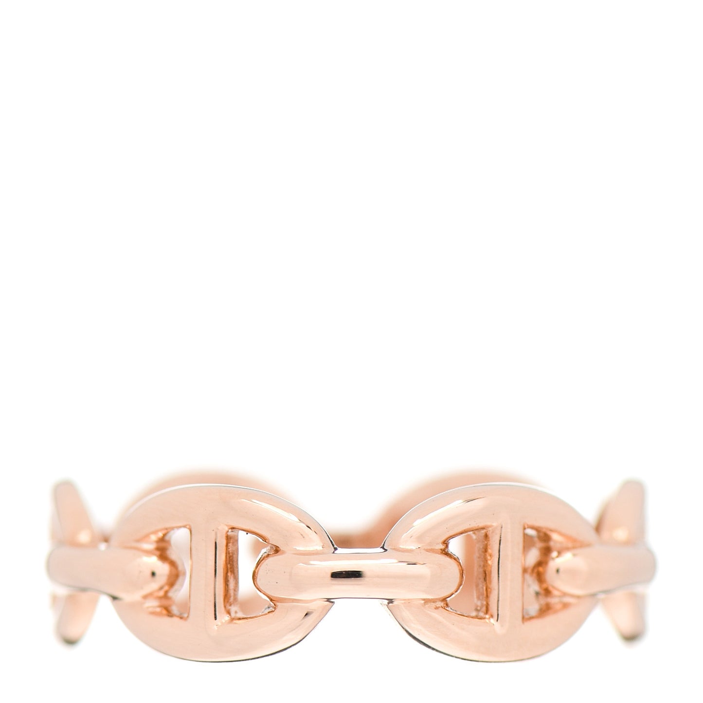18K Rose Gold PM Chaine D'Ancre Enchainee Ring 53 6.5