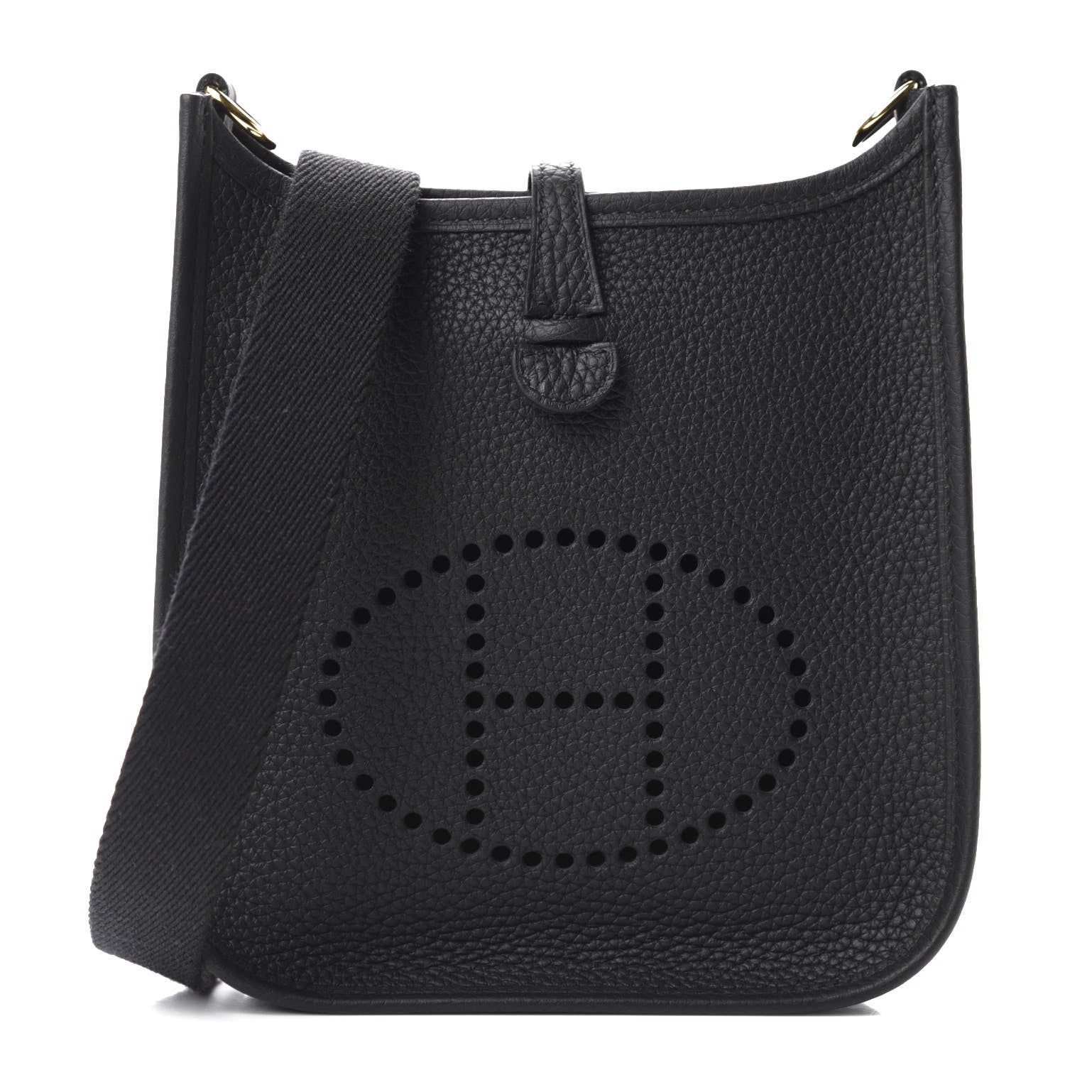 Hermes Taurillon Clemence Evelyne TPM Black 1 of 11