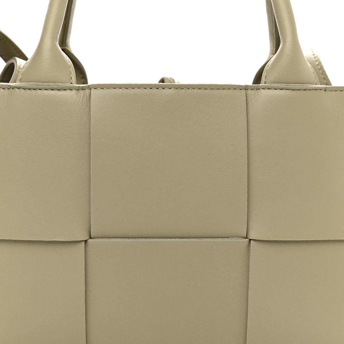 Nappa Maxi Intreccio Mini Arco Tote Taupe