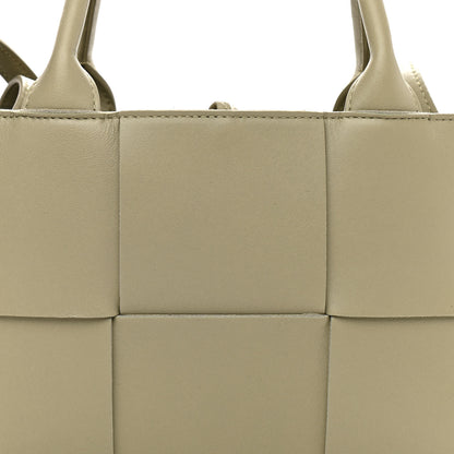 Bottega Veneta Nappa Maxi Intreccio Mini Arco Tote Taupe 8 of 10