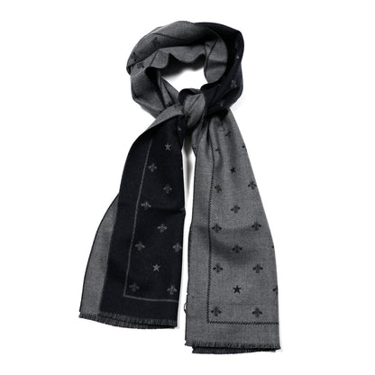 Gucci Wool Bee Costel Scarf Grey Blue 1 of 4