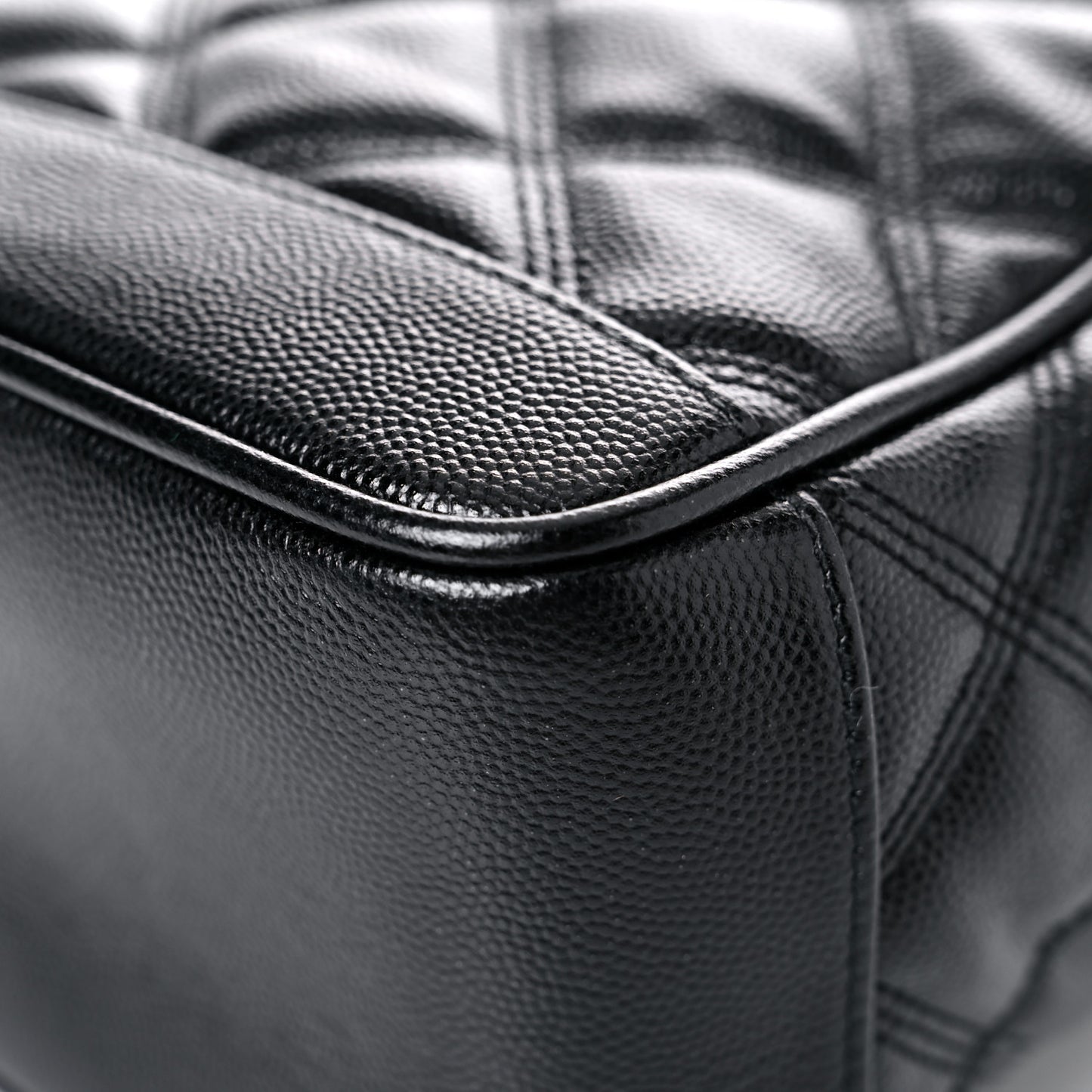 Grain de Poudre Quilted 80's Vanity Bag Black