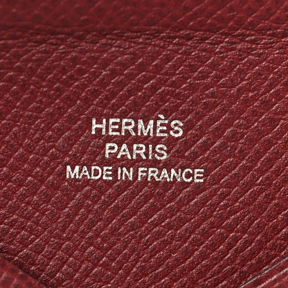 Hermes Epsom Calvi Card Case Rouge H 6 of 7