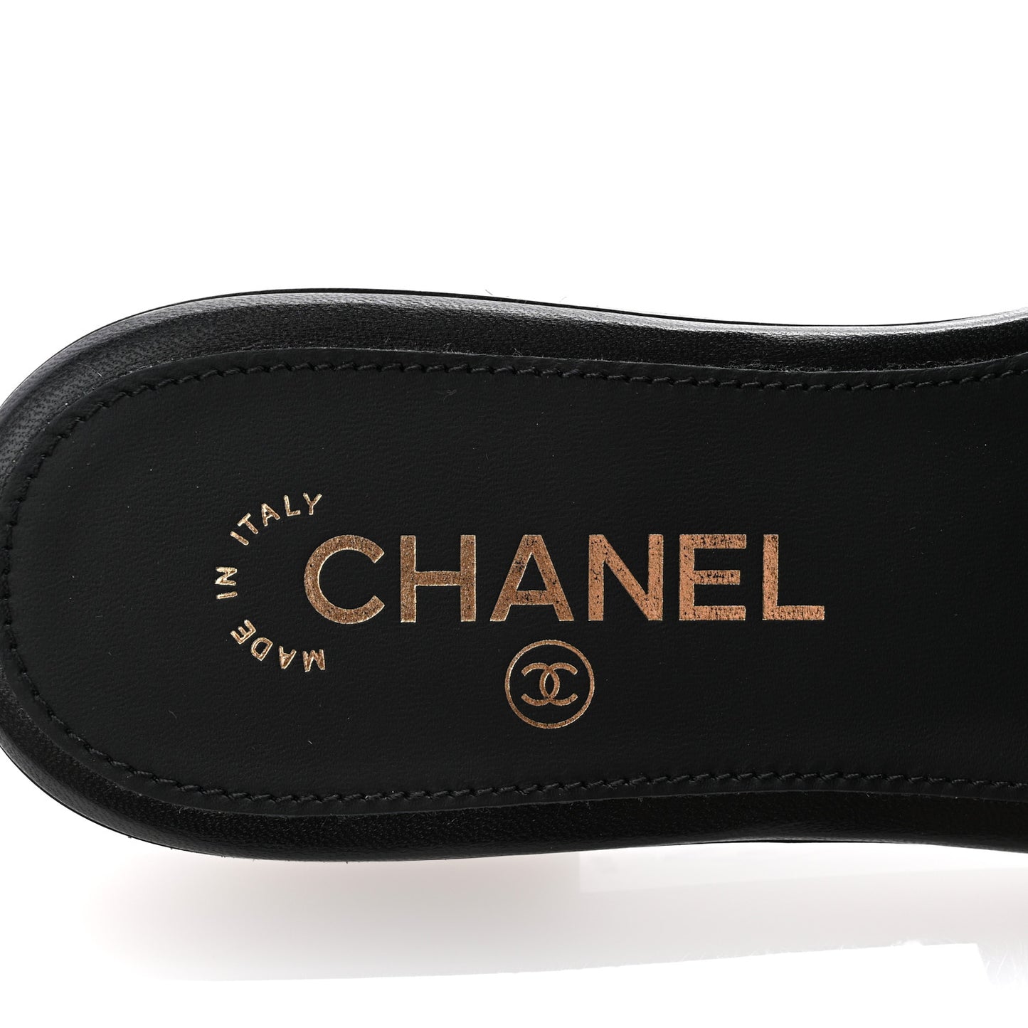 Lambskin Quilted Turnlock Flat Mules 36 Black