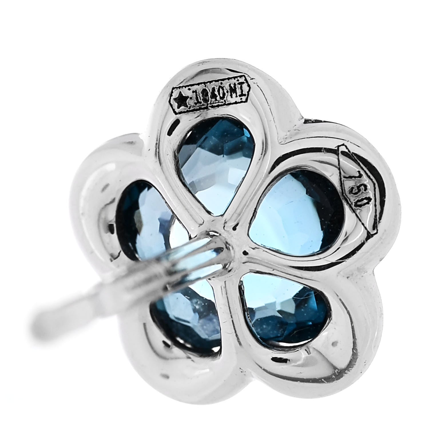 Pasquale Bruni 18K White Gold Diamond Blue Topaz Figlia Dei Fiori Earrings 5 of 5