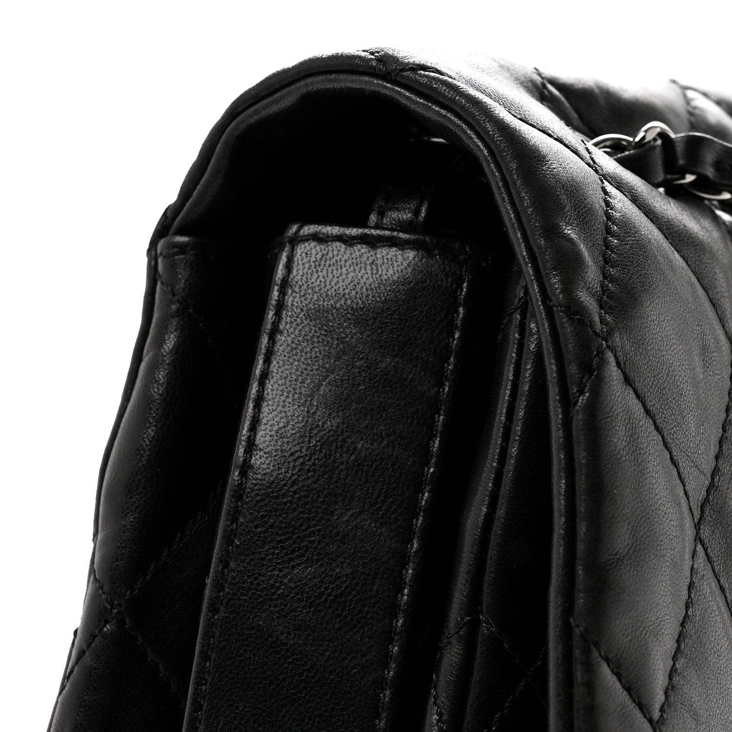 Chanel Lambskin Quilted Large Chanel 3 Flap Black 14 of 14